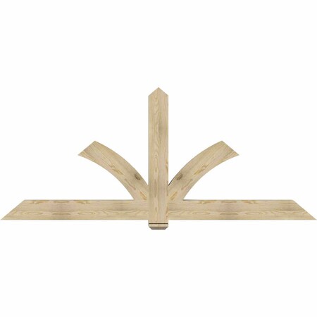 Ekena Millwork Redmond Rough Sawn Timber Gable Bracket, Douglas Fir, 96"W x 40"H x 4"D x 6"F, 10/12 Pitch GBW096X40X0406RED00RDF